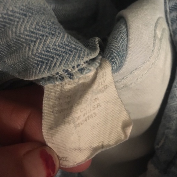 Vintage Lee Blue Mom Wedgie striped Shorts 7 - Picture 5 of 5